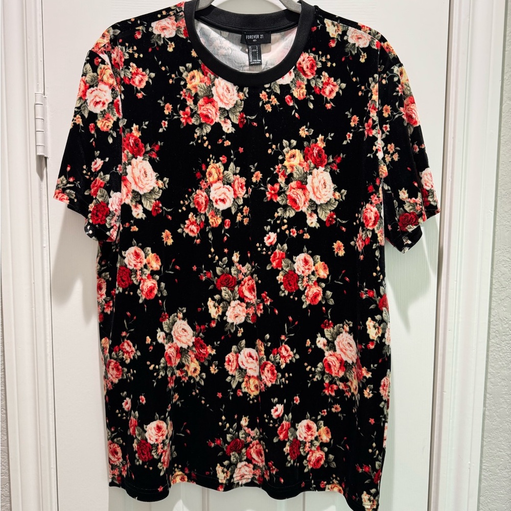 Forever 21 Black Floral Tee